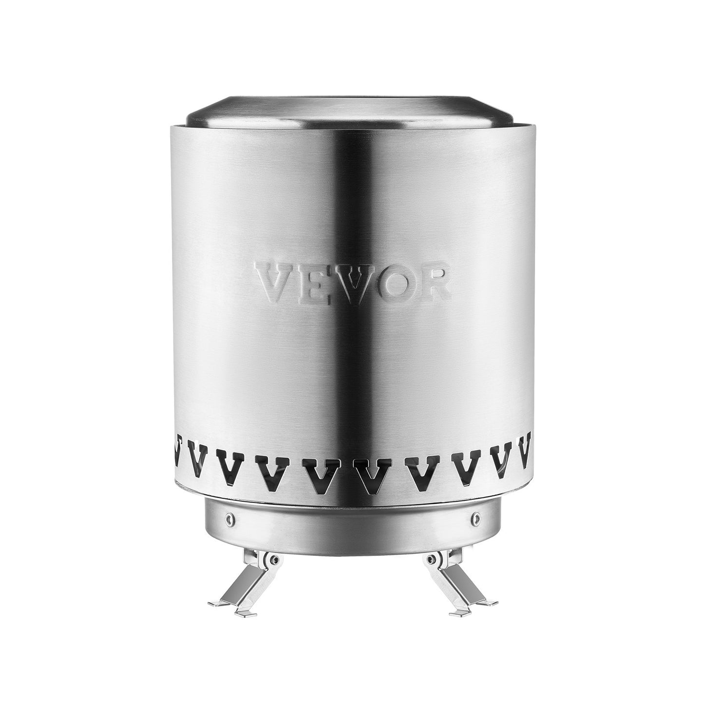 VEVOR Tabletop Fire Pit 6 inch Stainless Steel Fireplace Indoor Outdoor Silver