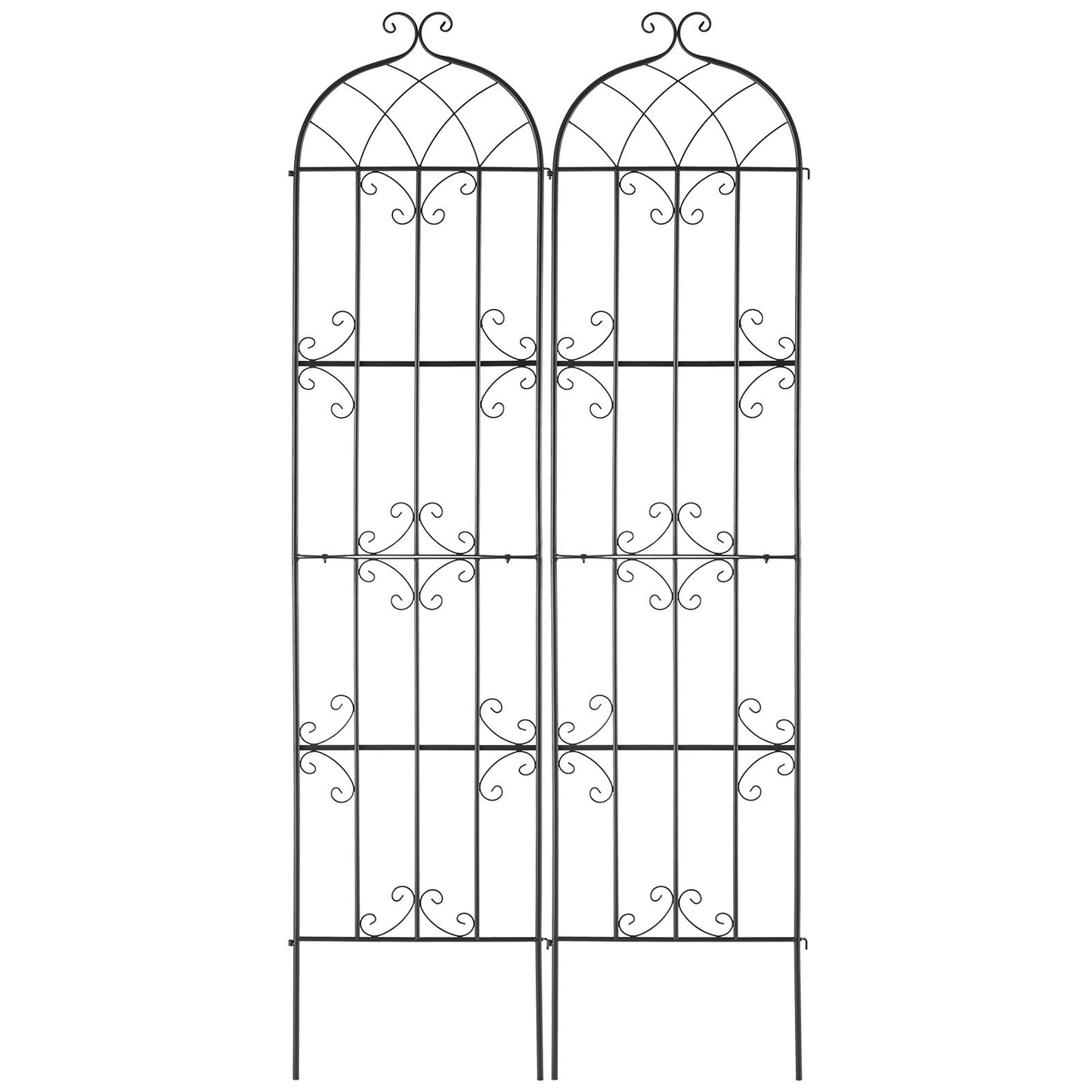 VEVOR 2 Packs Metal Garden Trellis for Climbing Plant Support 87x20 in Rustproof